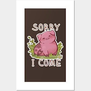 Cute pink pig Posters and Art